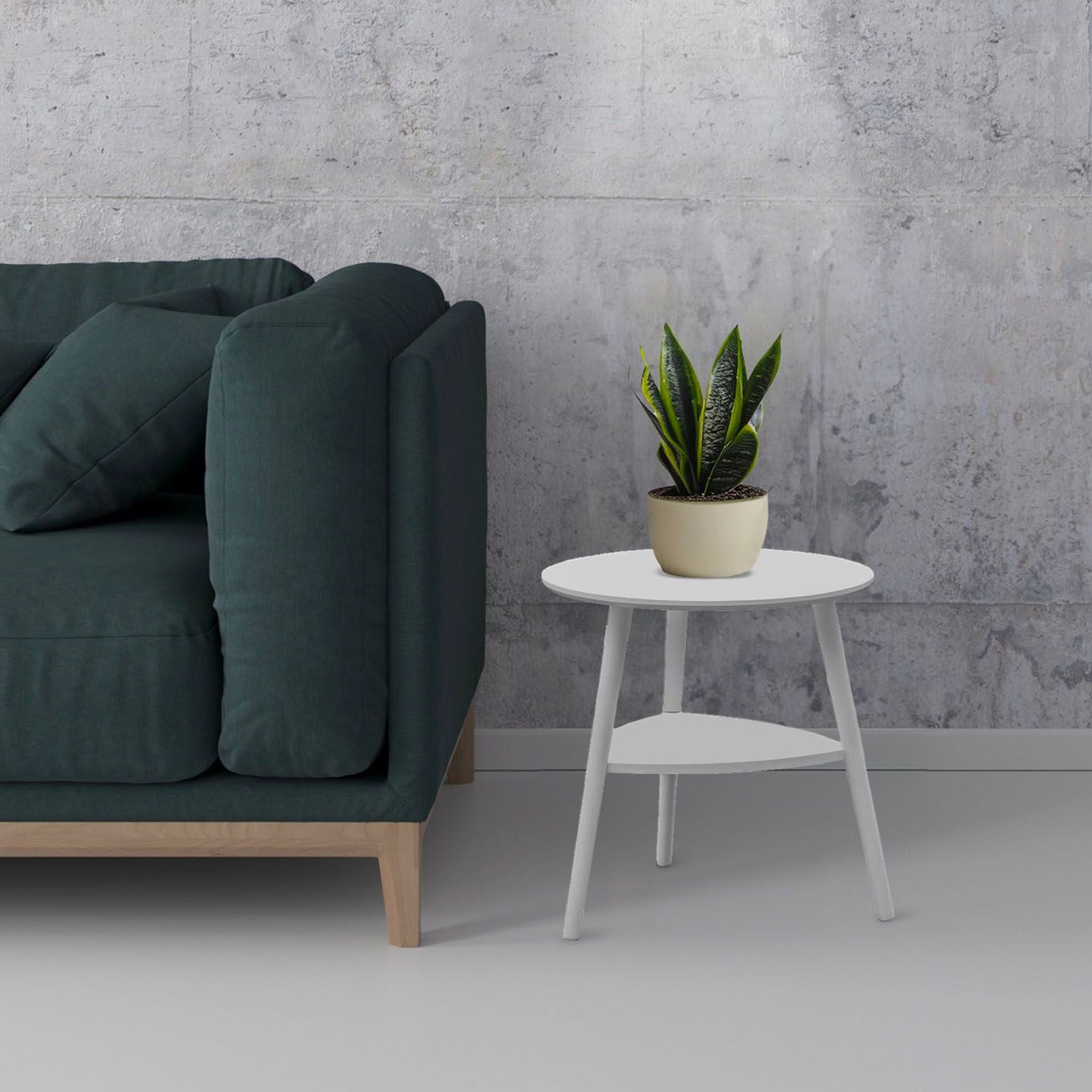 Granville Round Wooden Side Table-0