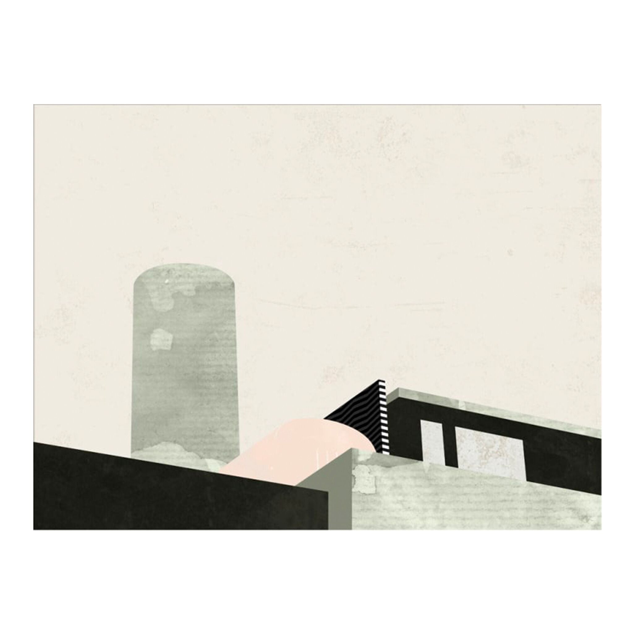 Up On The Roof Modern, Unframed Print-0