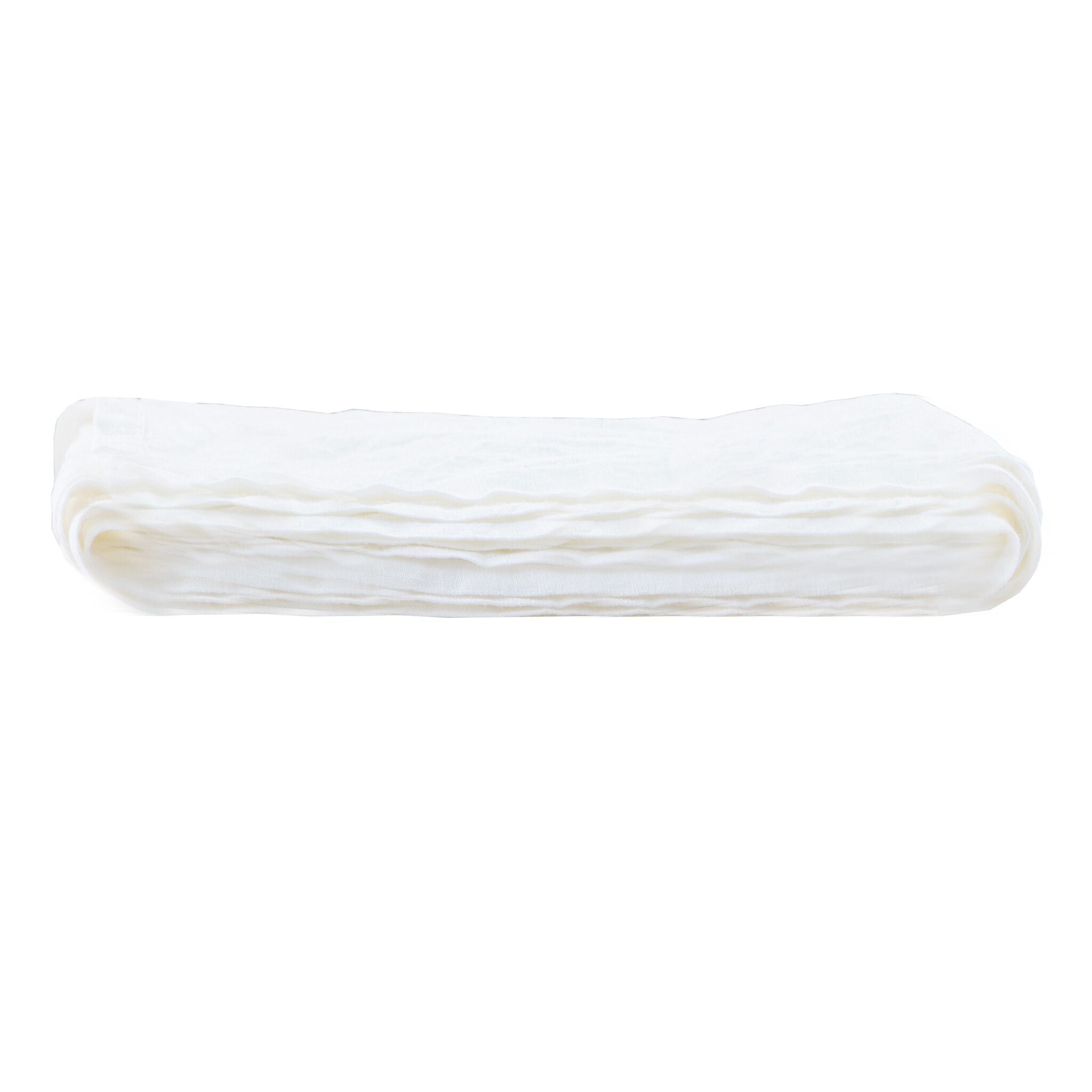 White 100% Linen Fitted Bed Sheet-0