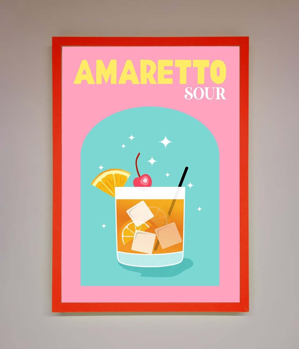 Amaretto Sour Cocktail Framed Wall Art-14