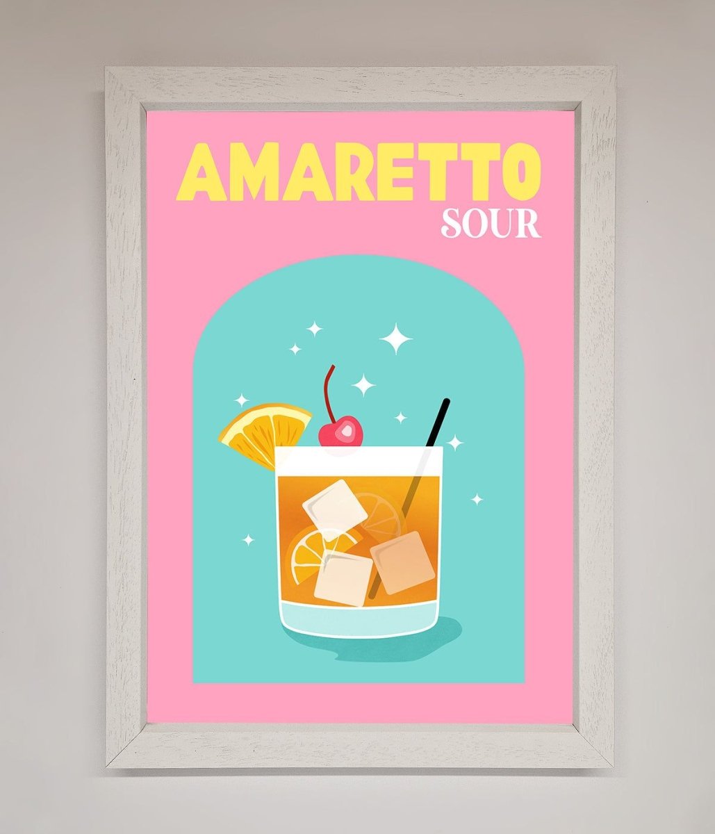 Amaretto Sour Cocktail Framed Wall Art-2