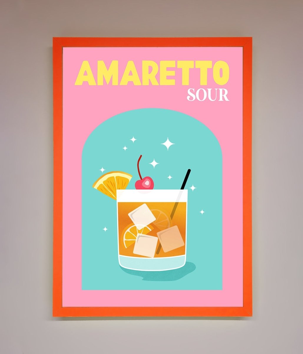 Amaretto Sour Cocktail Framed Wall Art-11