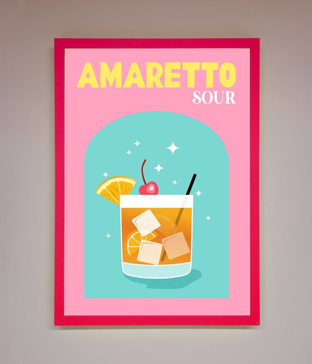 Amaretto Sour Cocktail Framed Wall Art-13