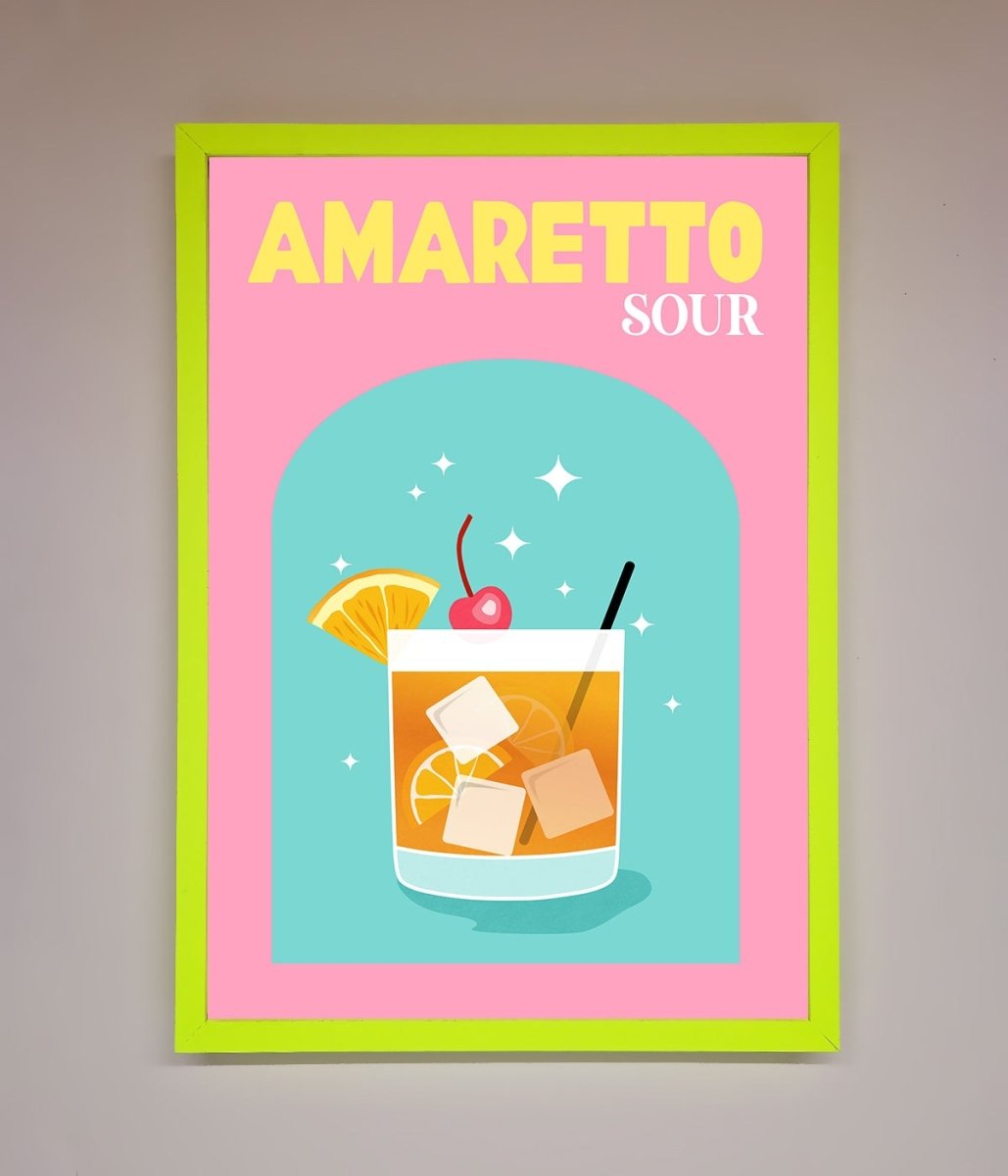Amaretto Sour Cocktail Framed Wall Art-0