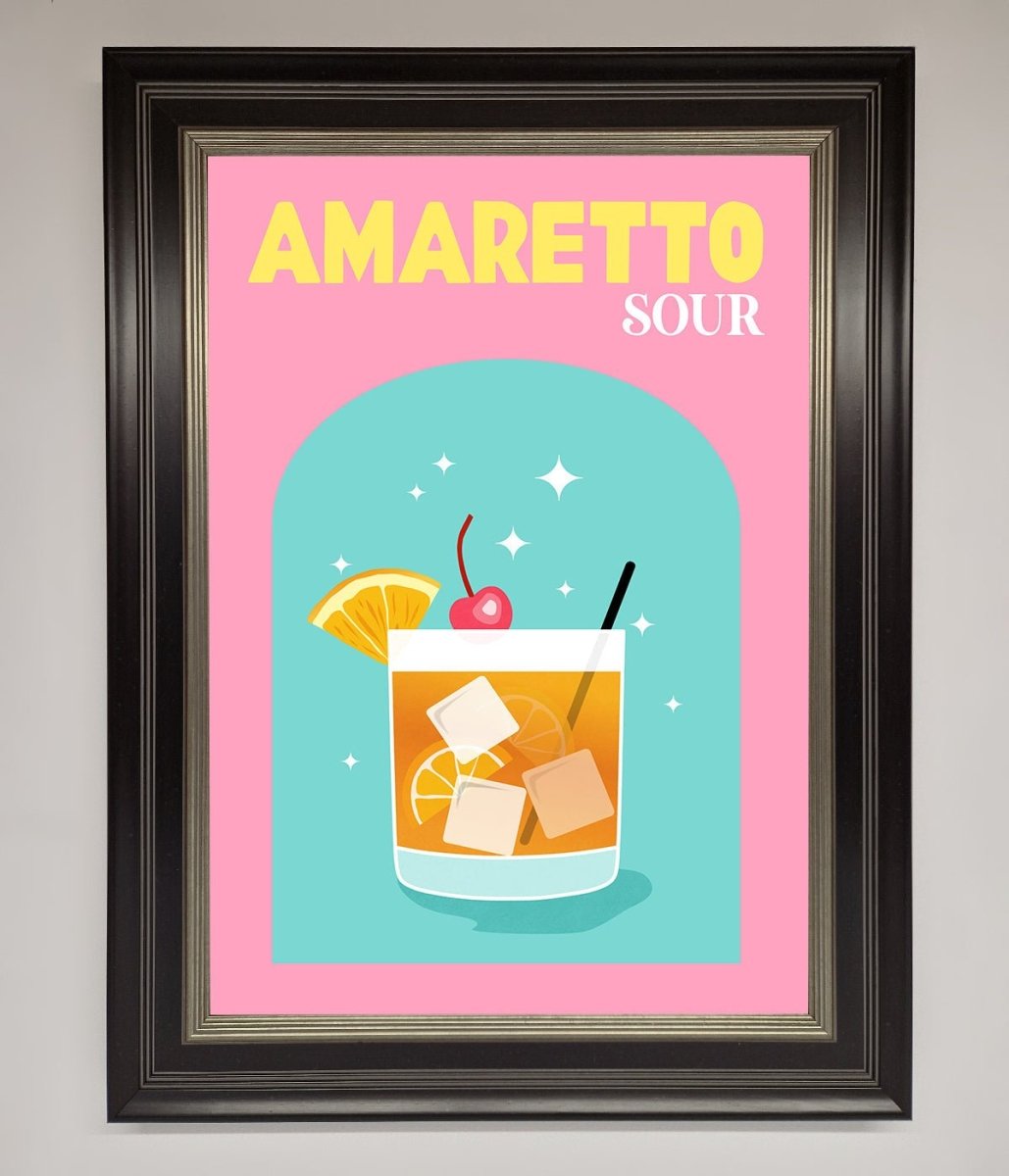 Amaretto Sour Cocktail Framed Wall Art-8