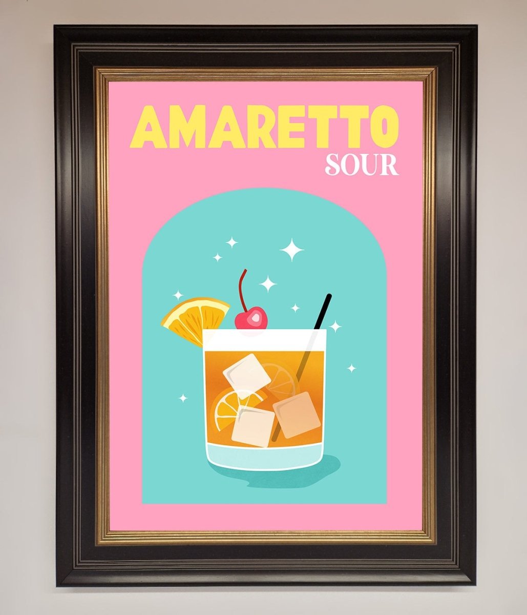 Amaretto Sour Cocktail Framed Wall Art-9