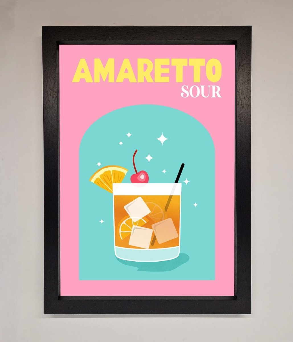 Amaretto Sour Cocktail Framed Wall Art-1