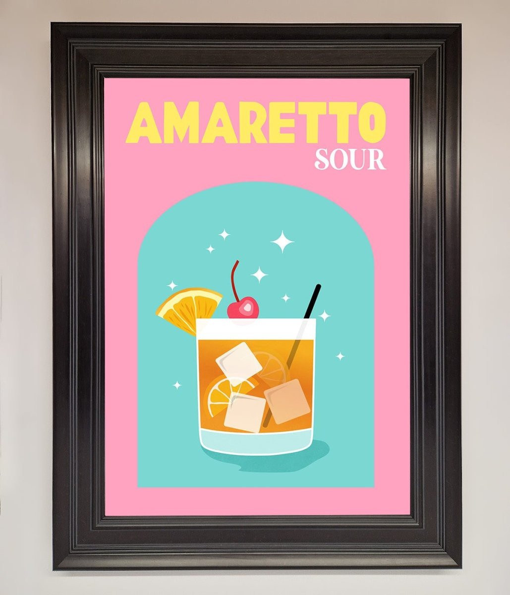 Amaretto Sour Cocktail Framed Wall Art-6
