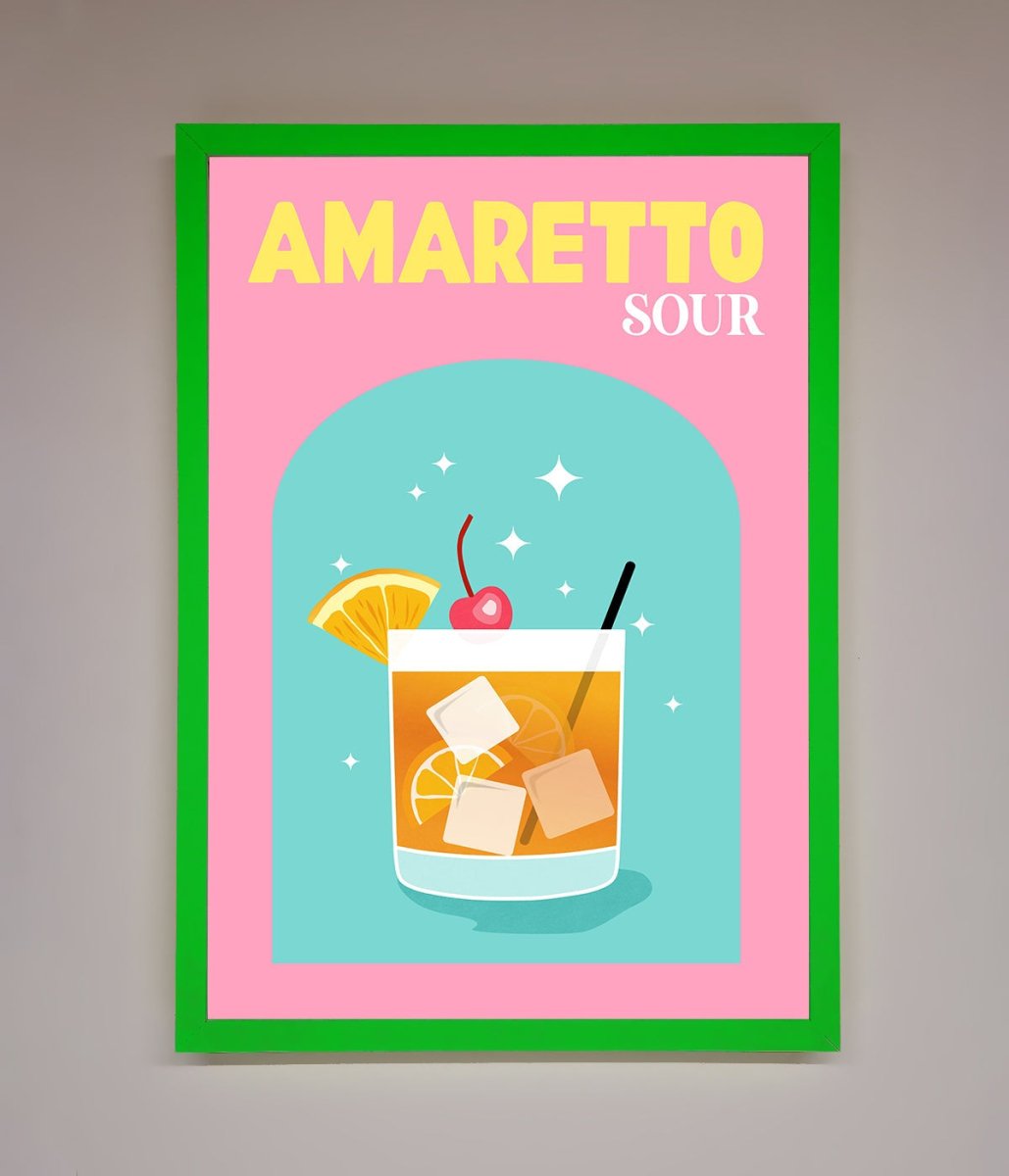 Amaretto Sour Cocktail Framed Wall Art-12