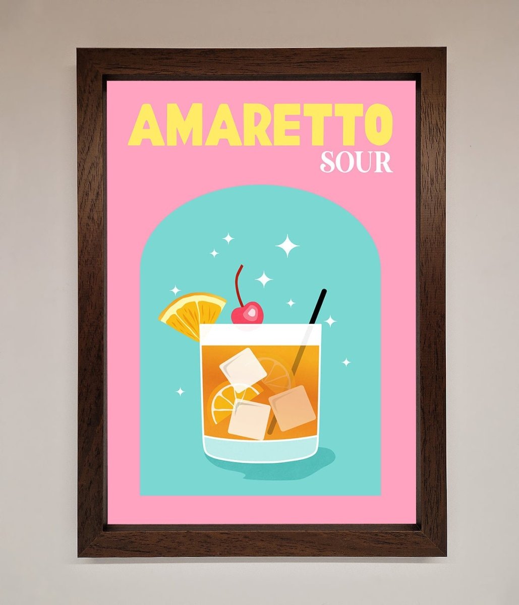 Amaretto Sour Cocktail Framed Wall Art-10