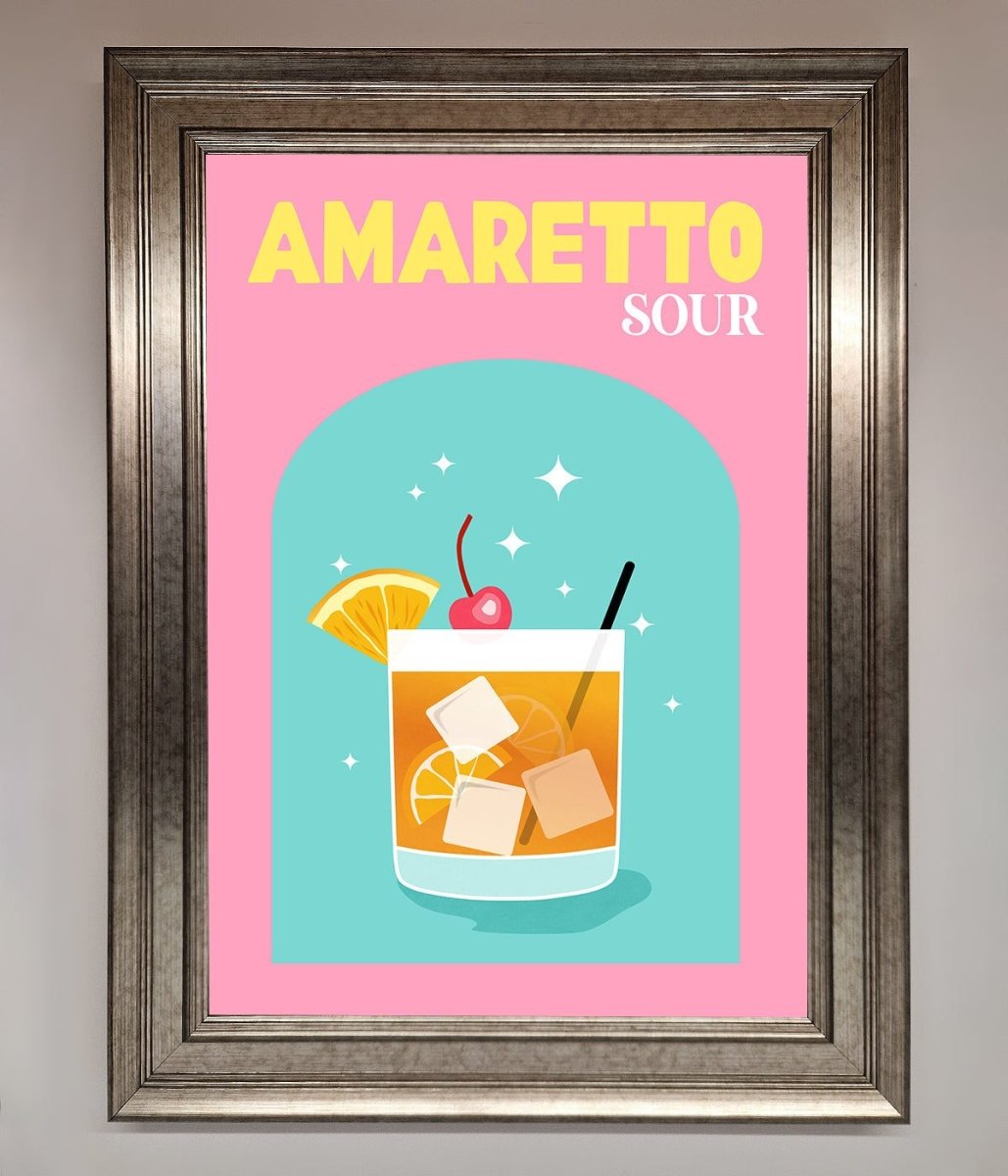 Amaretto Sour Cocktail Framed Wall Art-5