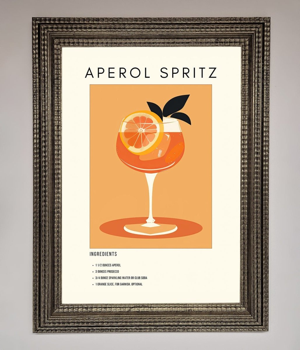 Aperol Spritz Cocktail Framed Print-16