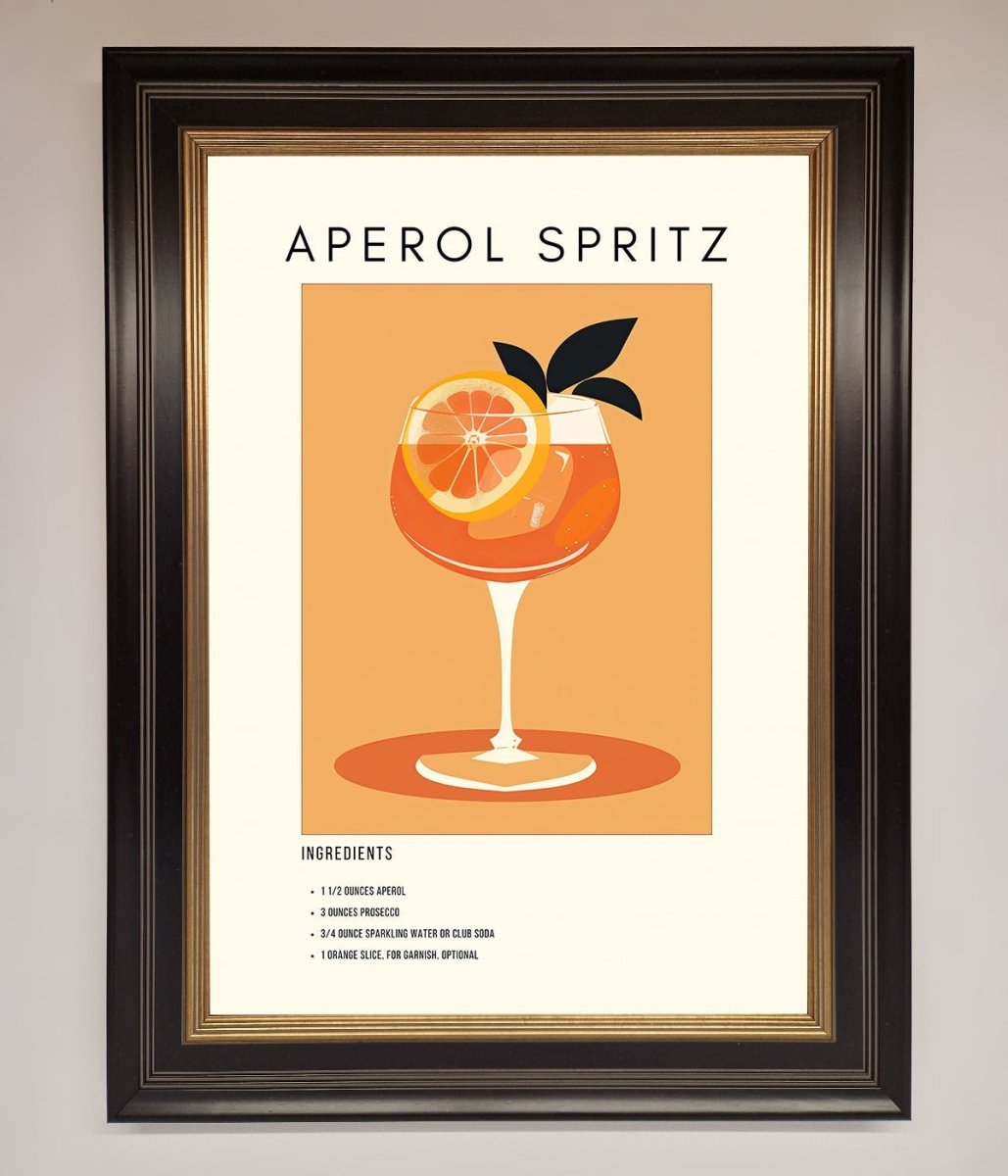 Aperol Spritz Cocktail Framed Print-9