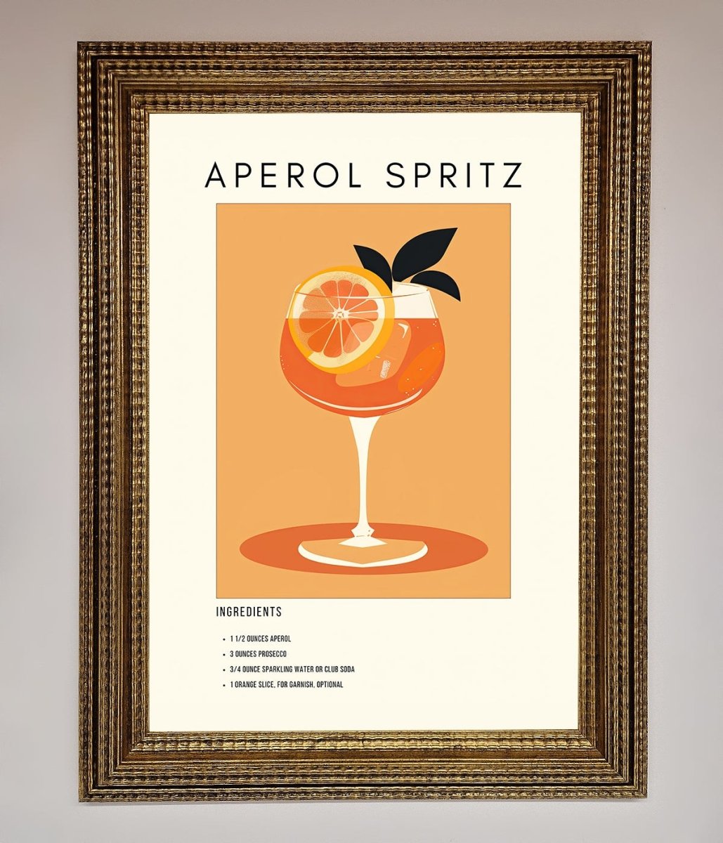 Aperol Spritz Cocktail Framed Print-15
