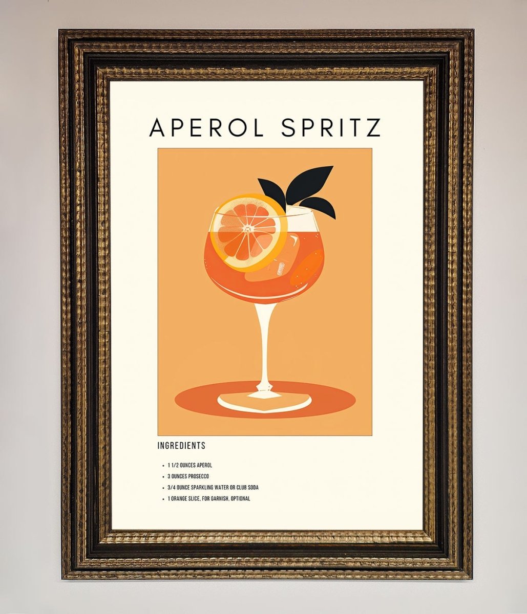 Aperol Spritz Cocktail Framed Print-18