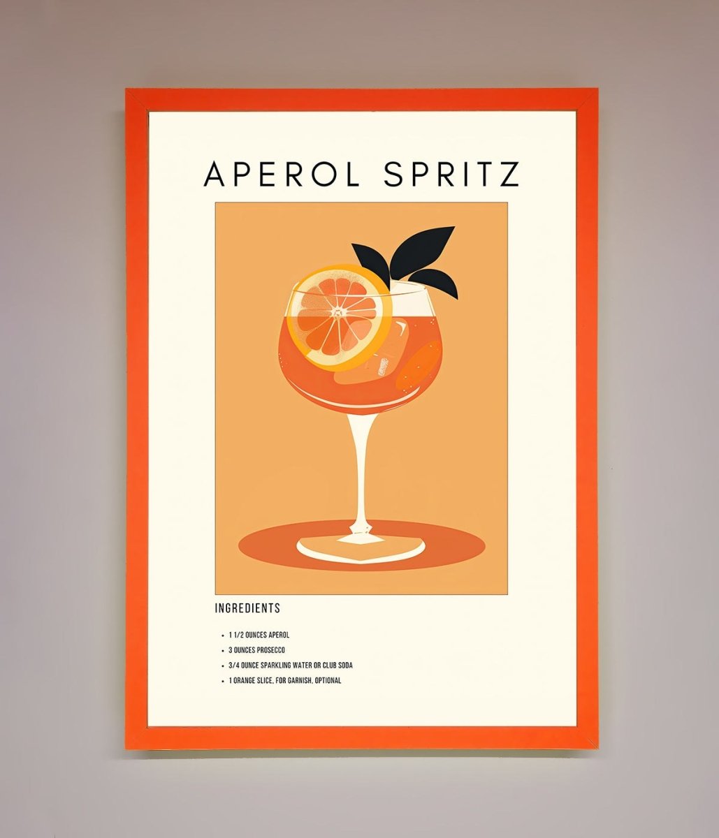 Aperol Spritz Cocktail Framed Print-0