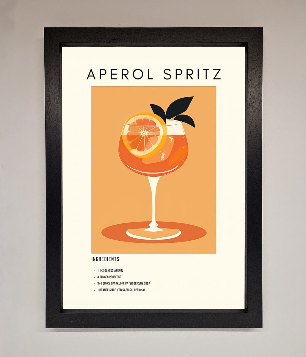 Aperol Spritz Cocktail Framed Print-1