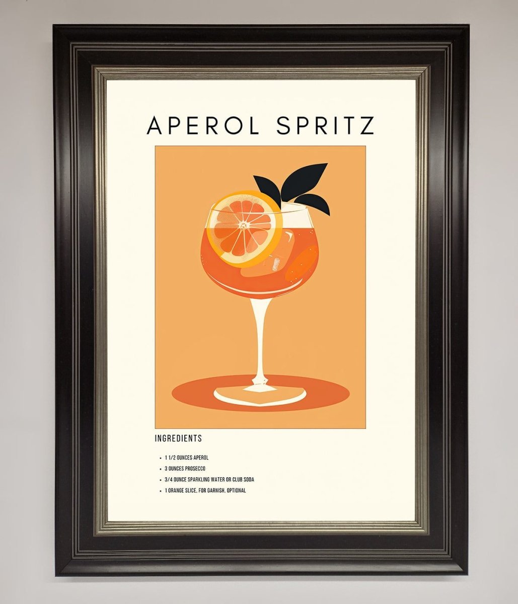 Aperol Spritz Cocktail Framed Print-8