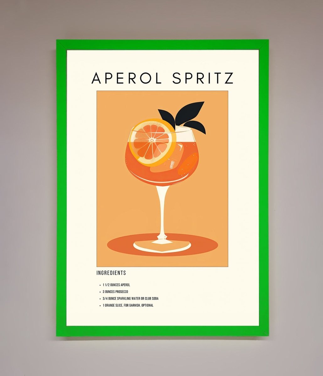 Aperol Spritz Cocktail Framed Print-11