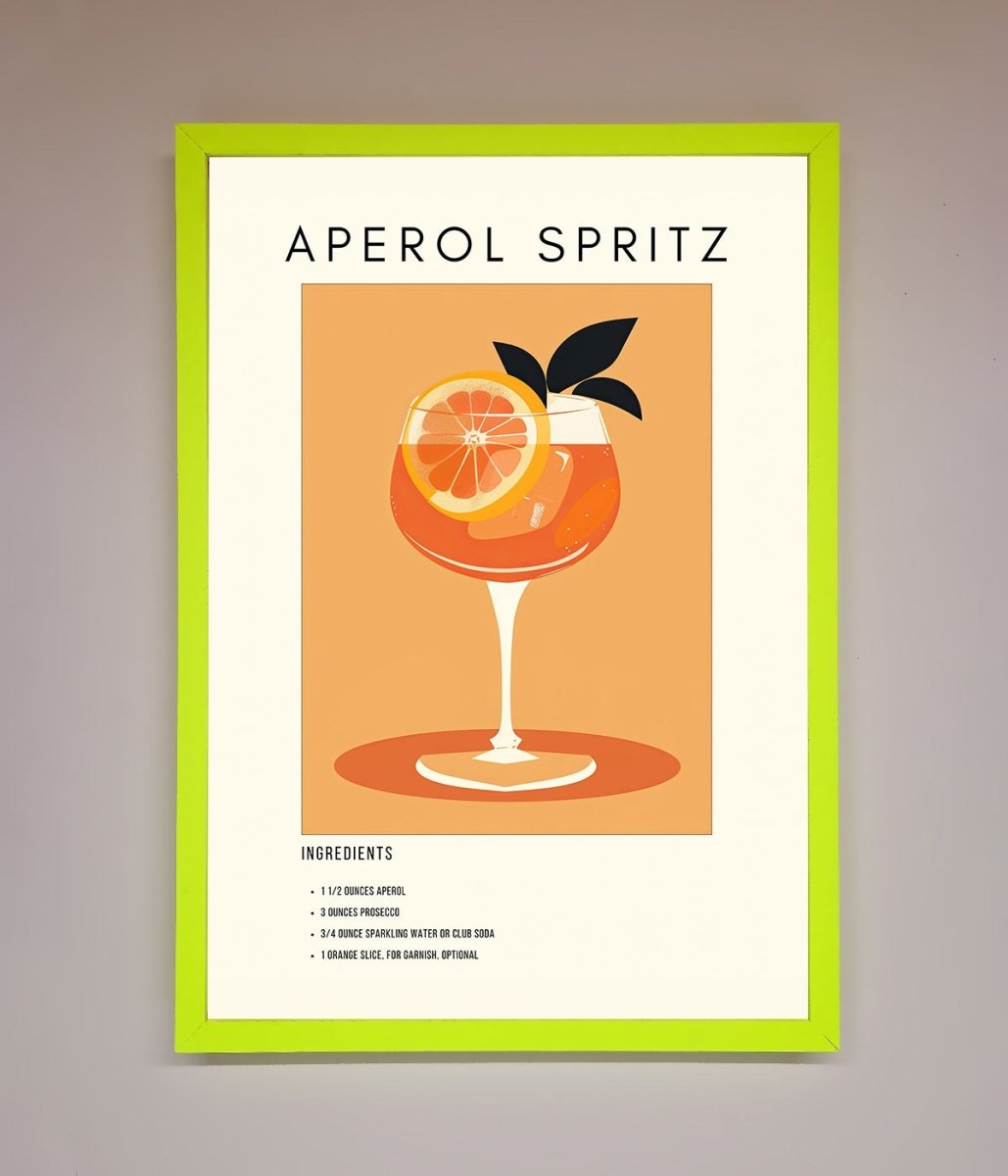 Aperol Spritz Cocktail Framed Print-12