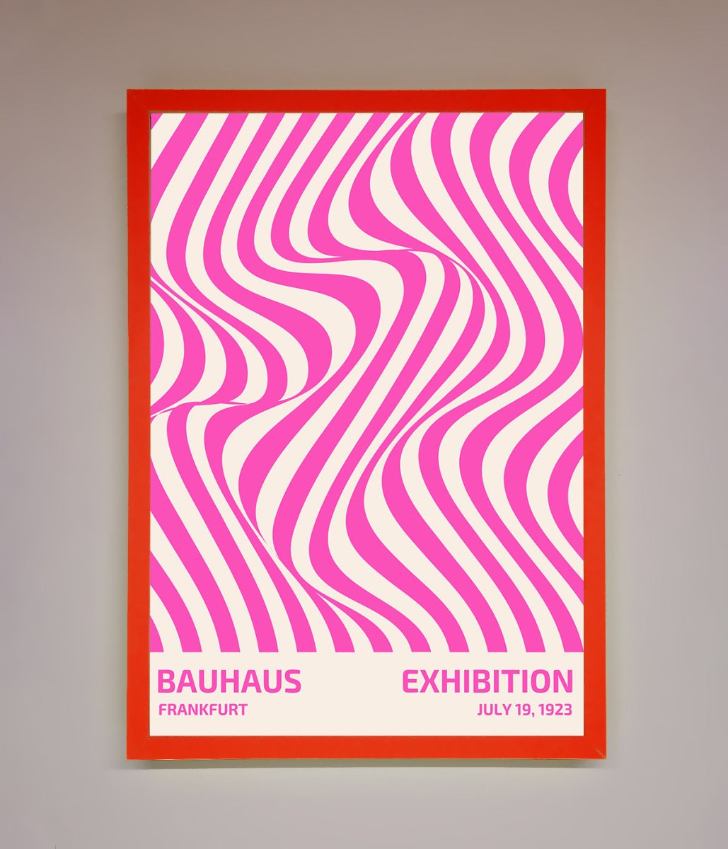 Bauhaus Pink Expedition Framed Wall Art-6