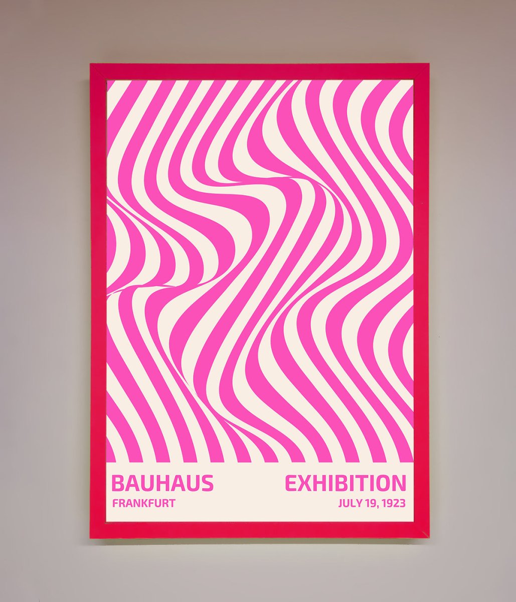 Bauhaus Pink Expedition Framed Wall Art-0