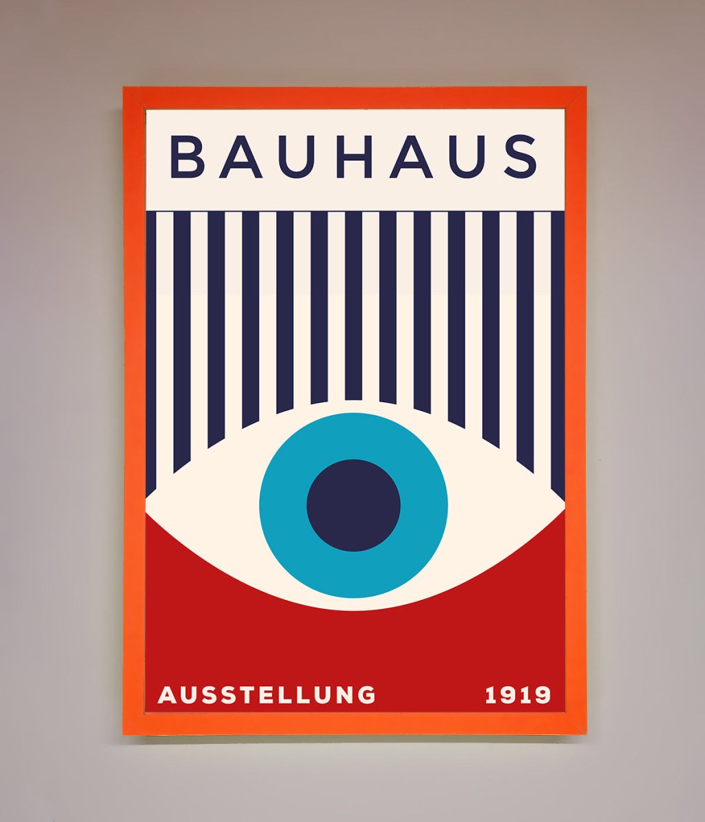 Bauhaus Red And Blue Eye Framed Wall Art-6