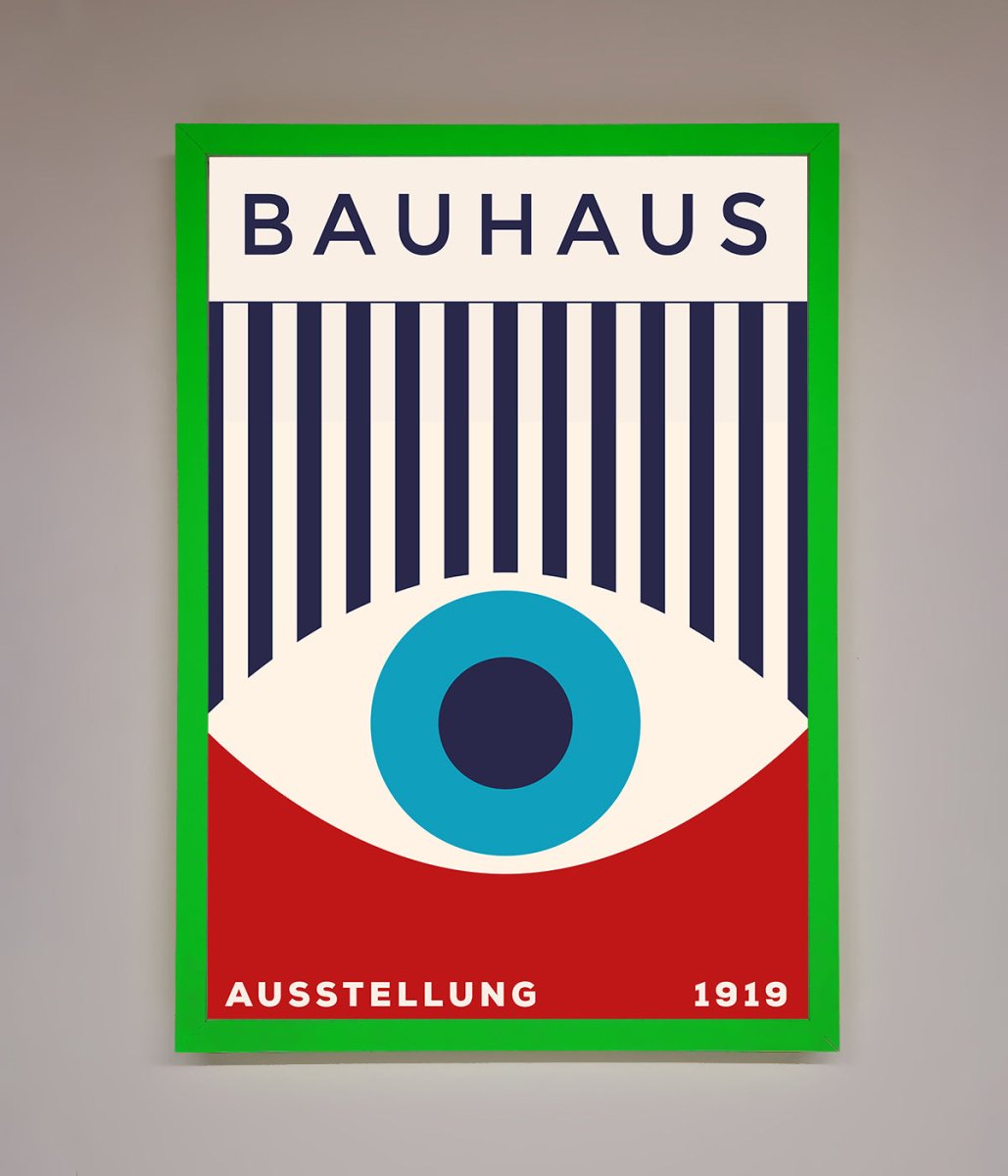 Bauhaus Red And Blue Eye Framed Wall Art-9