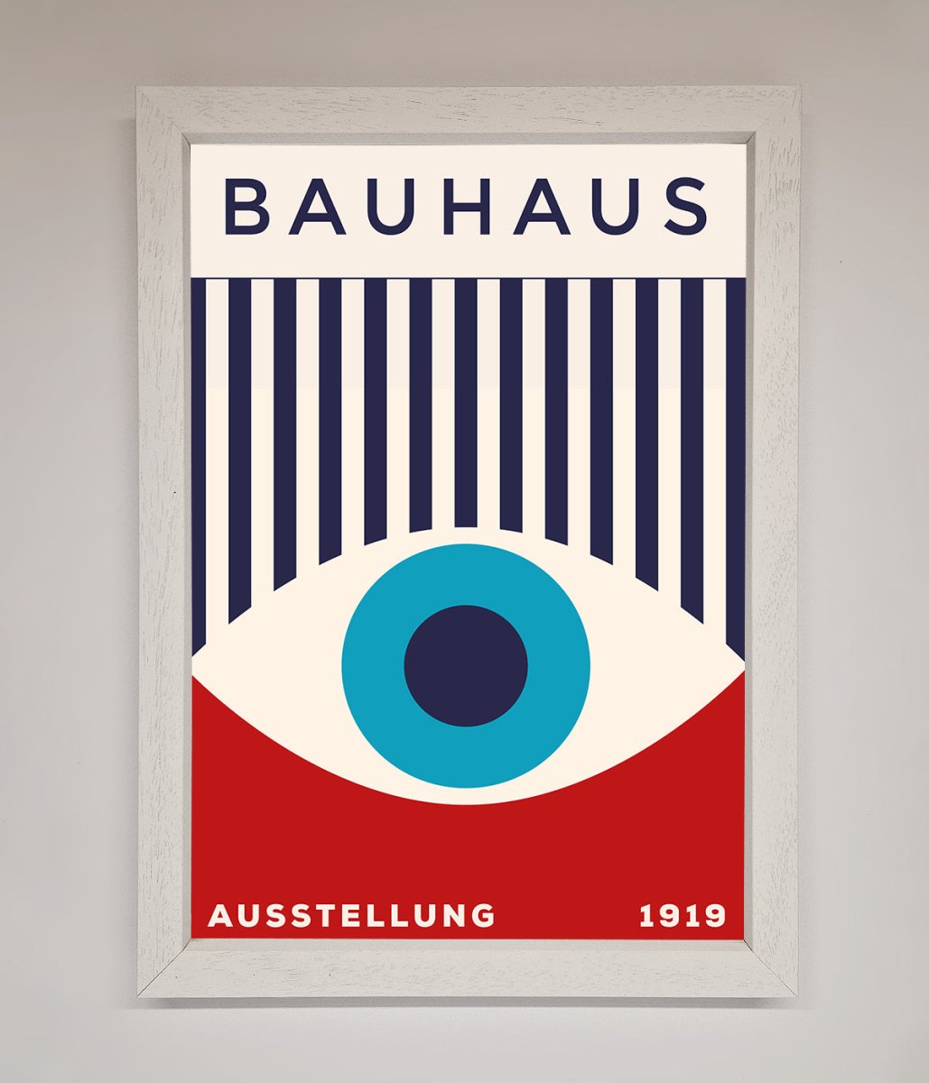 Bauhaus Red And Blue Eye Framed Wall Art-0