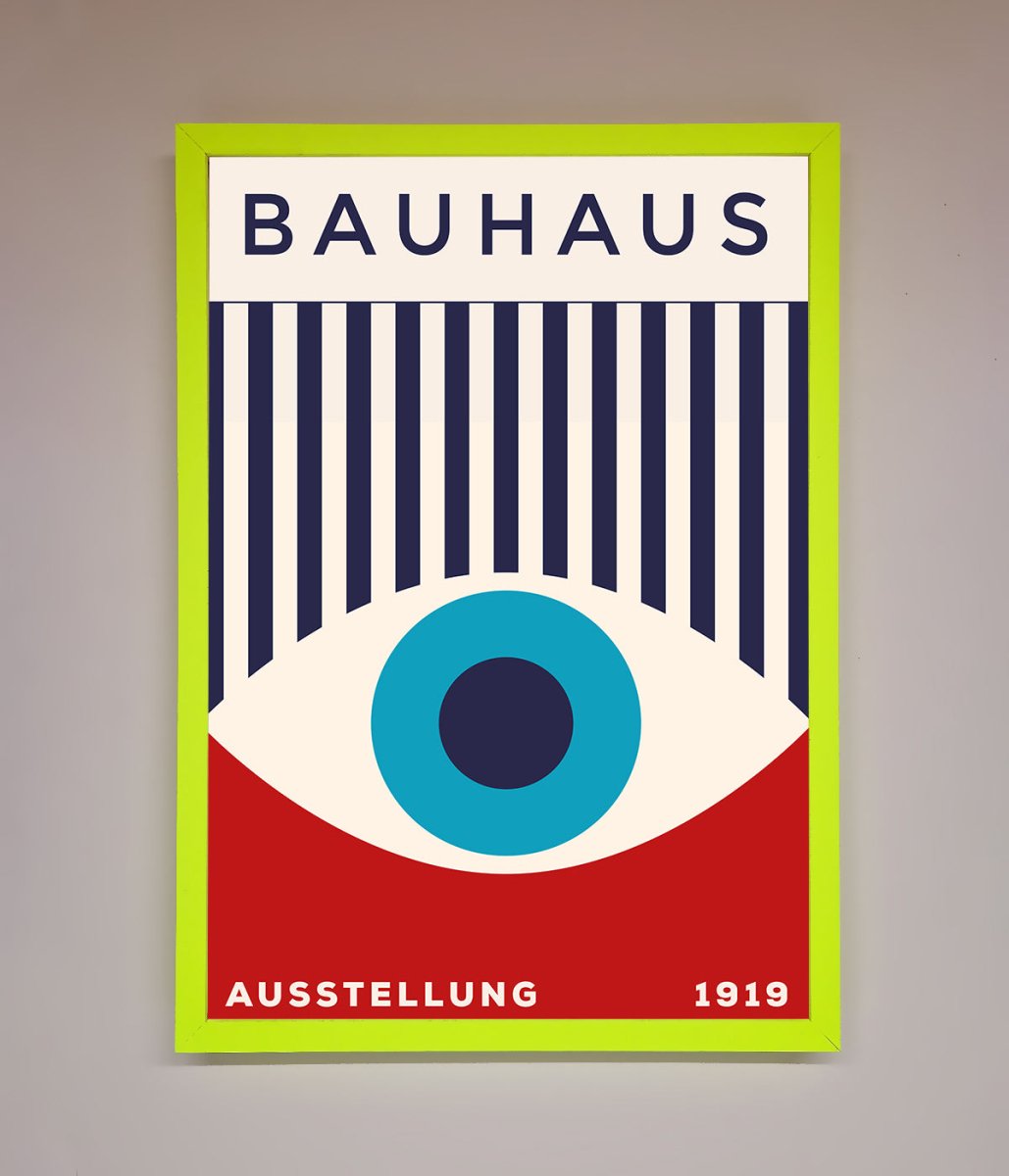 Bauhaus Red And Blue Eye Framed Wall Art-8