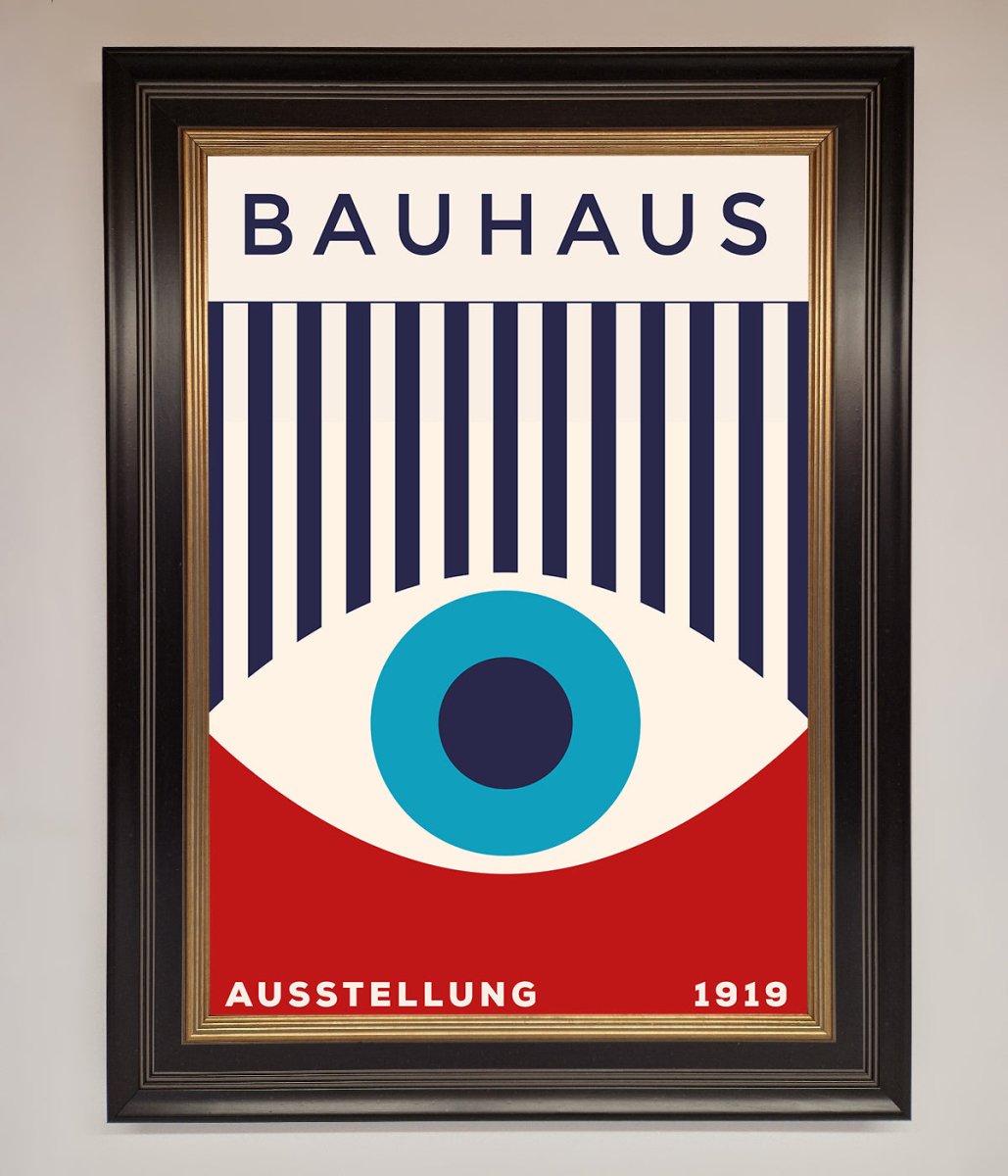Bauhaus Red And Blue Eye Framed Wall Art-18