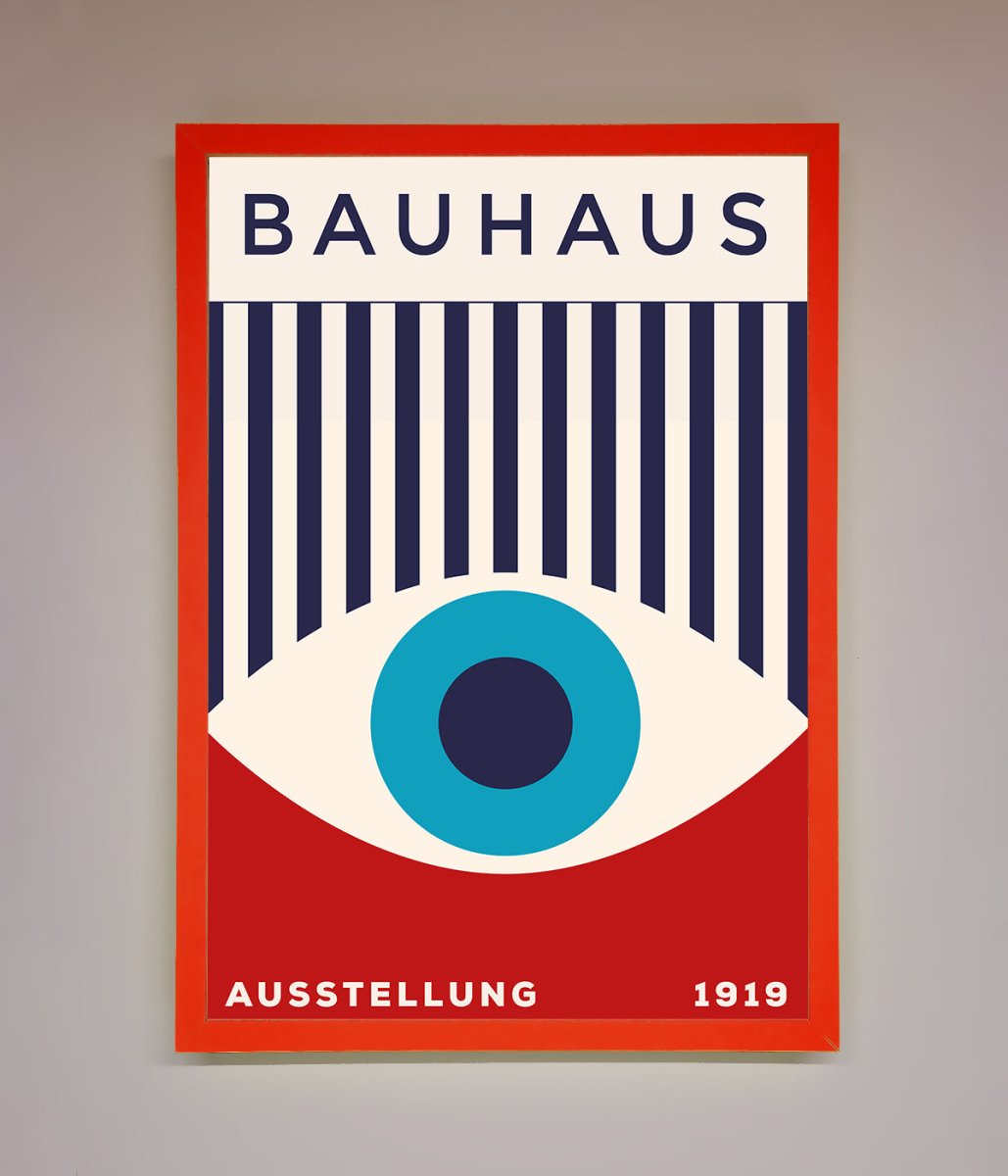 Bauhaus Red And Blue Eye Framed Wall Art-7
