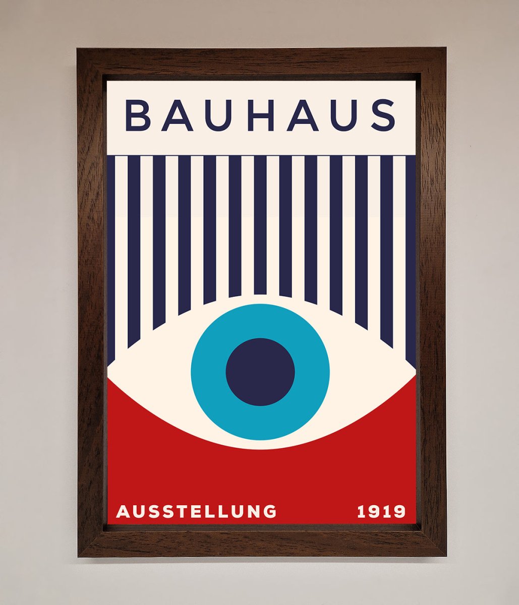 Bauhaus Red And Blue Eye Framed Wall Art-4