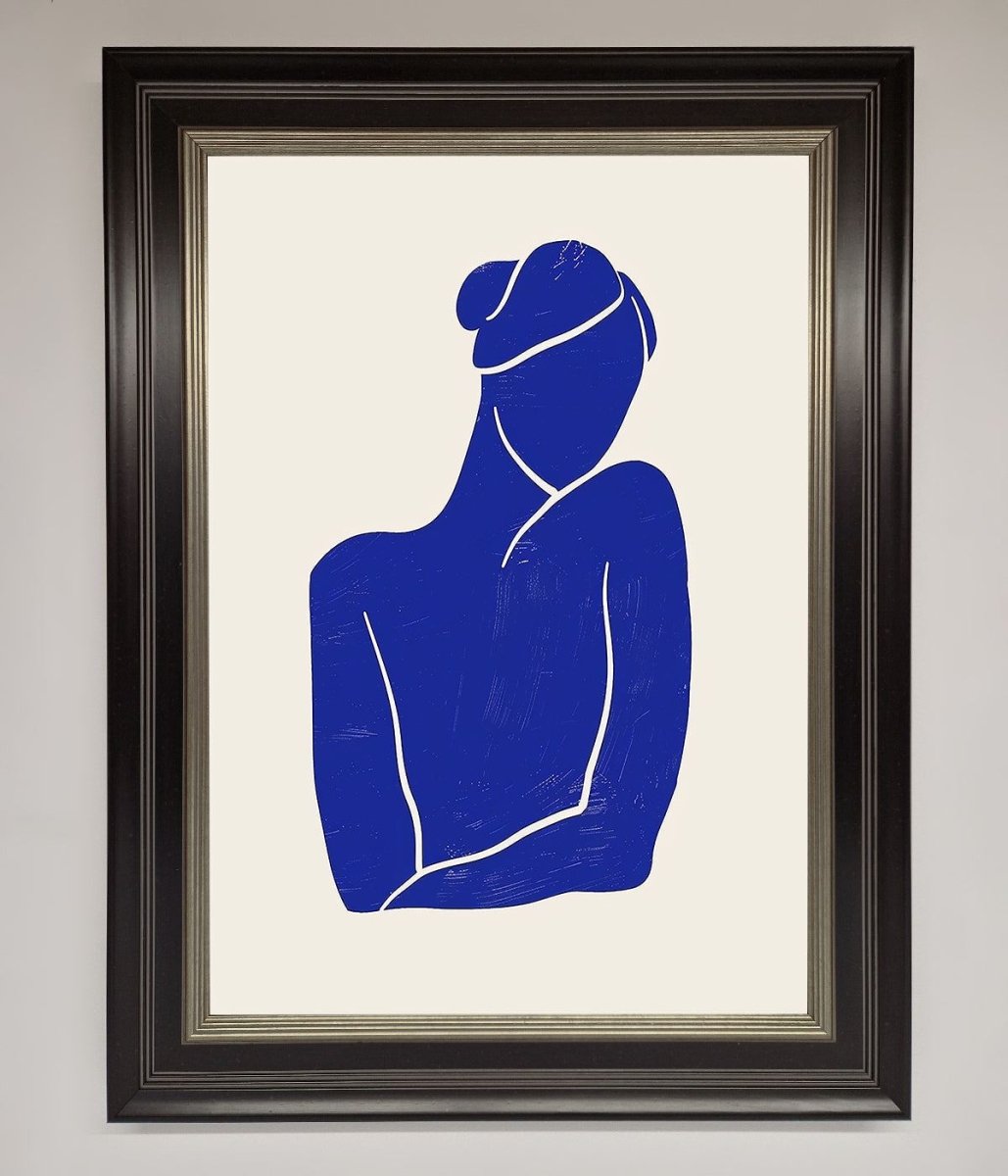 Blue Woman Matisse Style Framed Poster-8