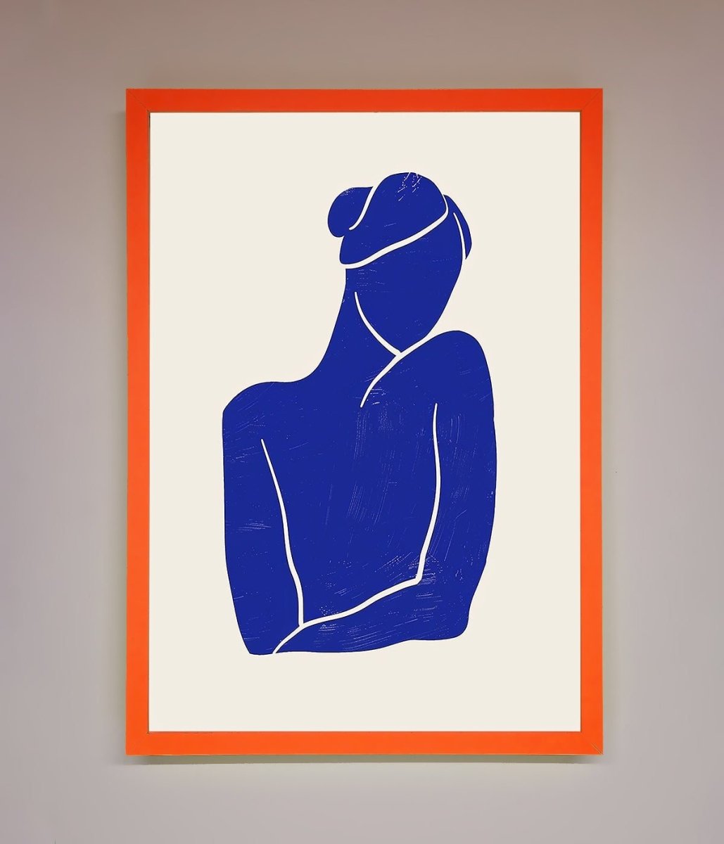 Blue Woman Matisse Style Framed Poster-10
