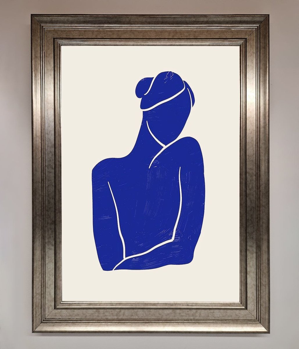 Blue Woman Matisse Style Framed Poster-5