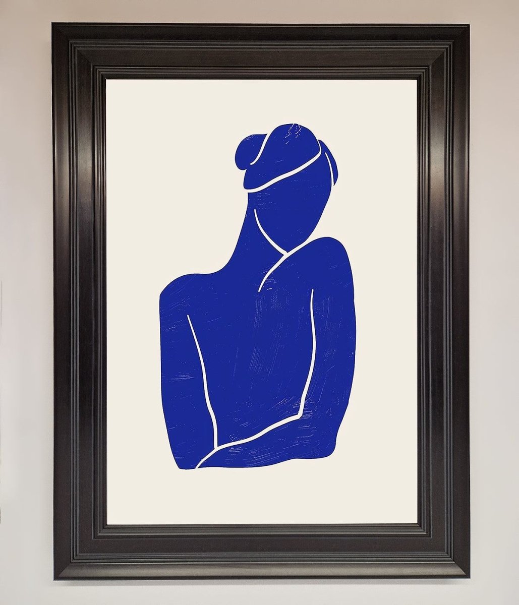 Blue Woman Matisse Style Framed Poster-6