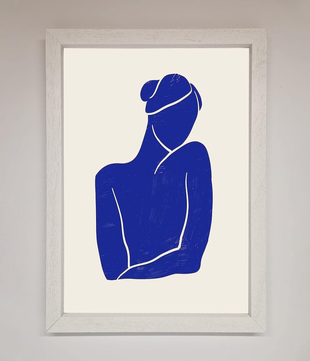Blue Woman Matisse Style Framed Poster-2
