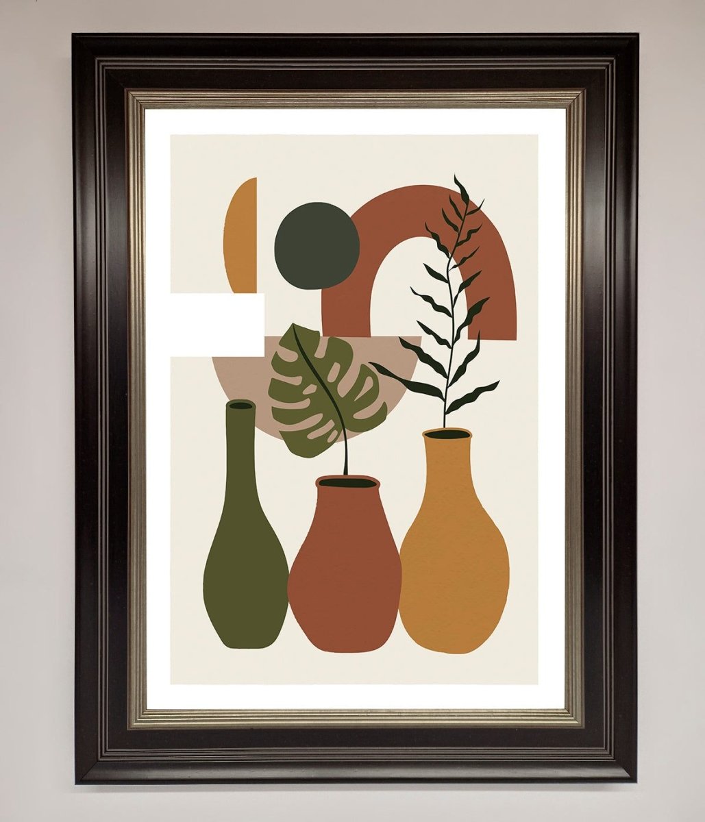 Bohemian Modern Vases And Plant Framed Poster-8