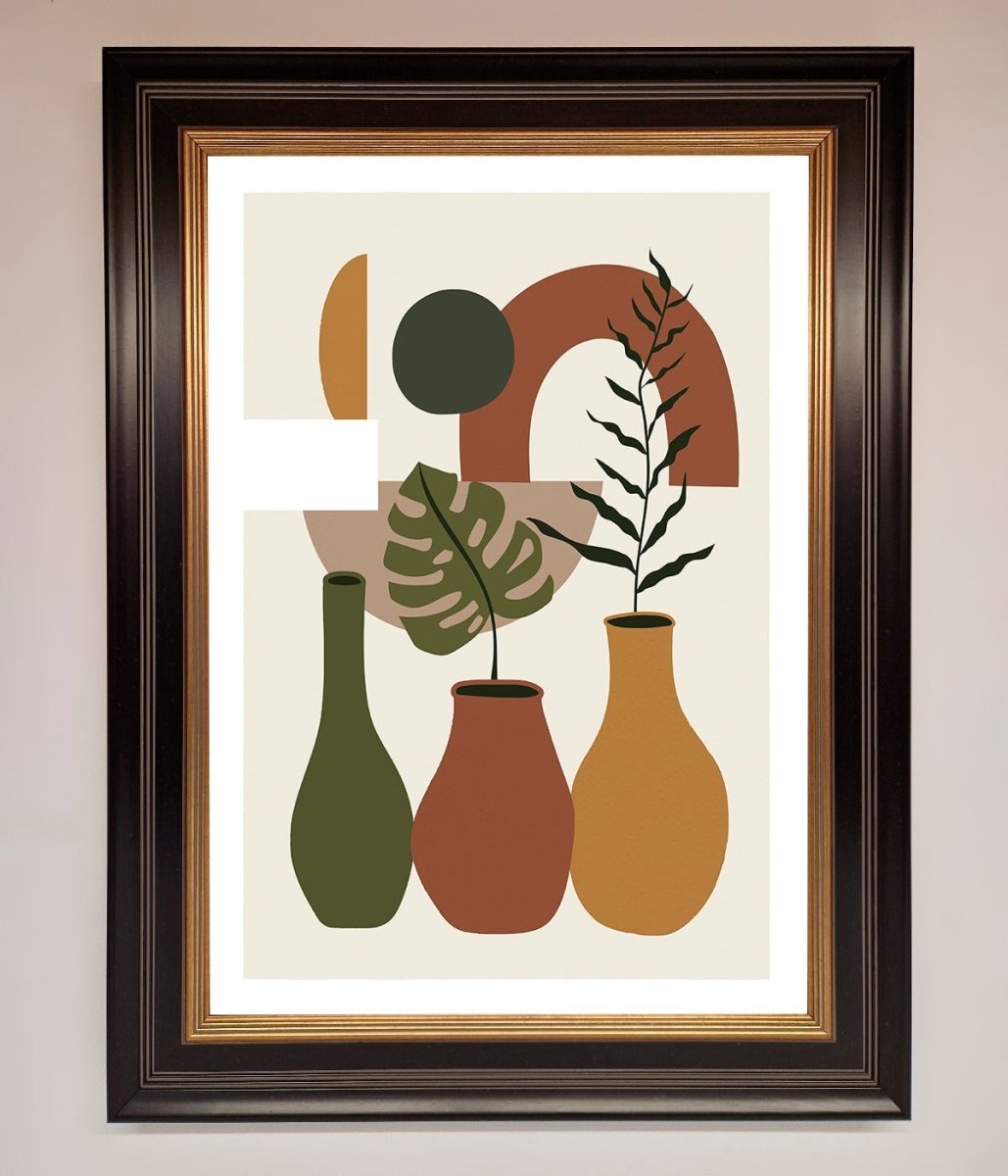 Bohemian Modern Vases And Plant Framed Poster-9