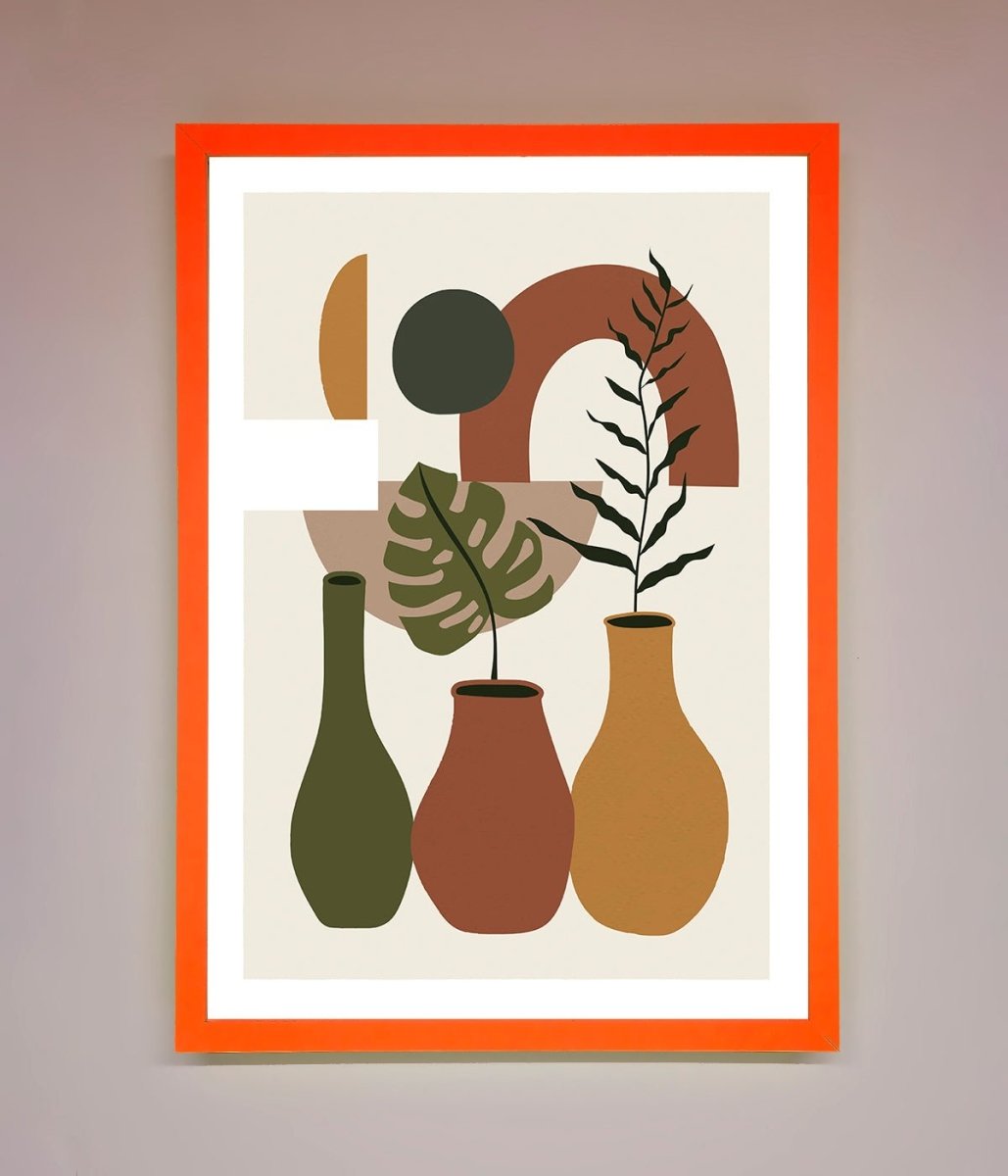 Bohemian Modern Vases And Plant Framed Poster-10