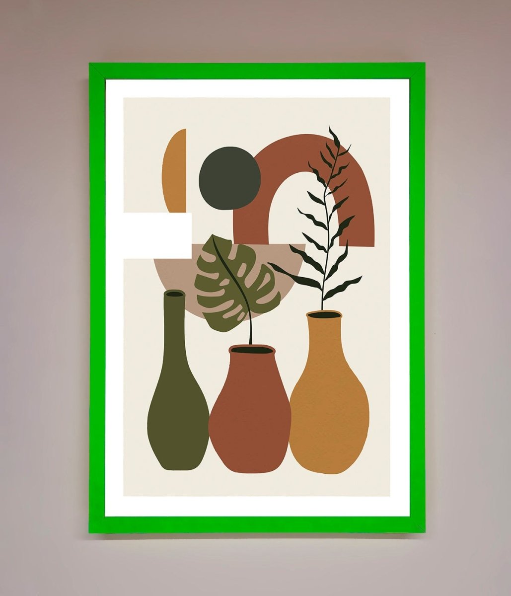 Bohemian Modern Vases And Plant Framed Poster-11