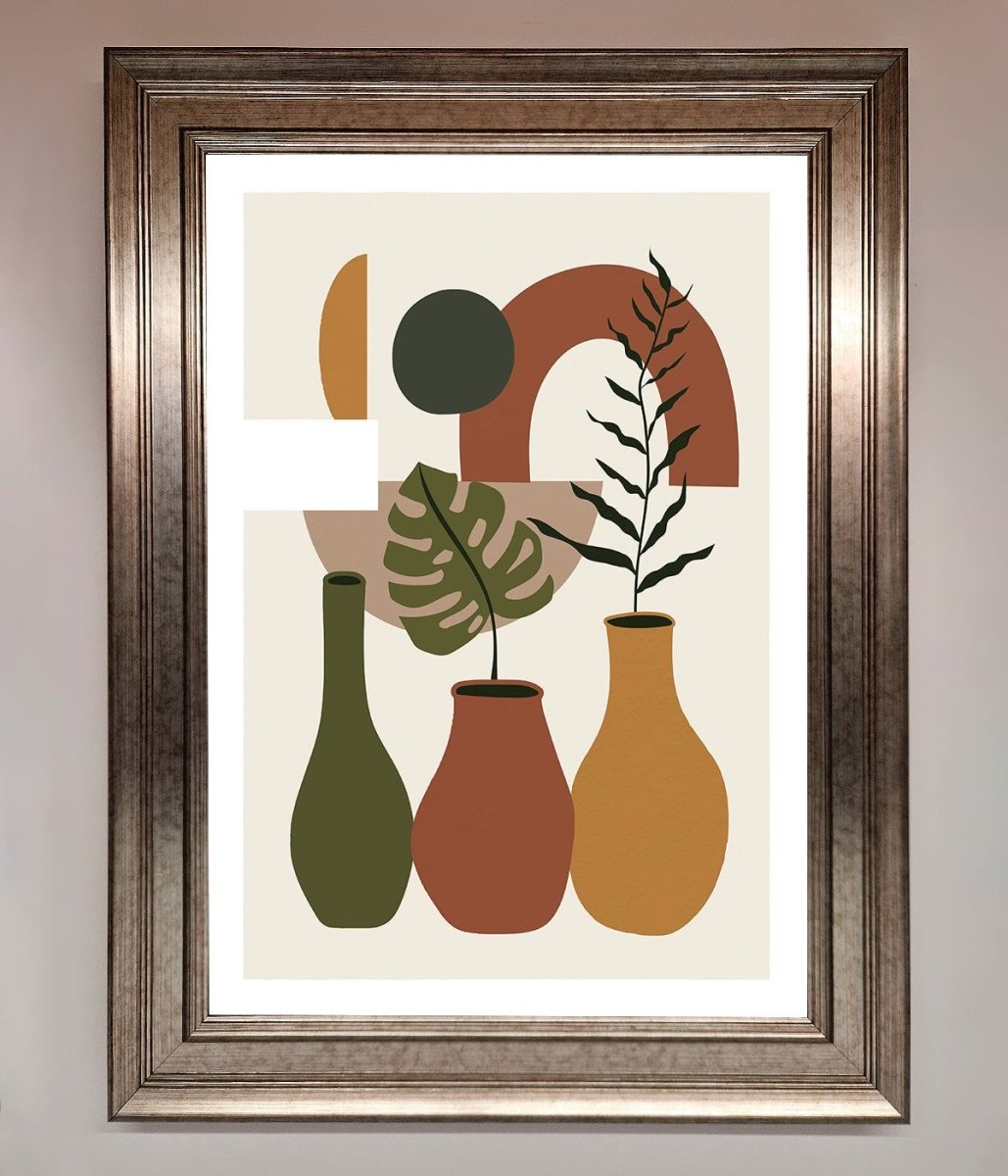 Bohemian Modern Vases And Plant Framed Poster-5