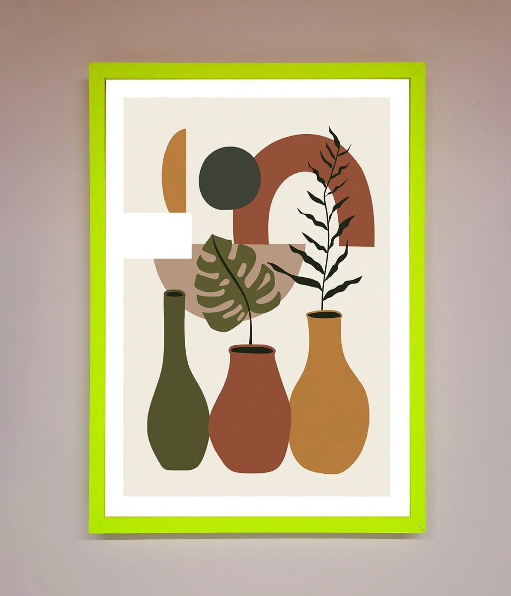 Bohemian Modern Vases And Plant Framed Poster-12