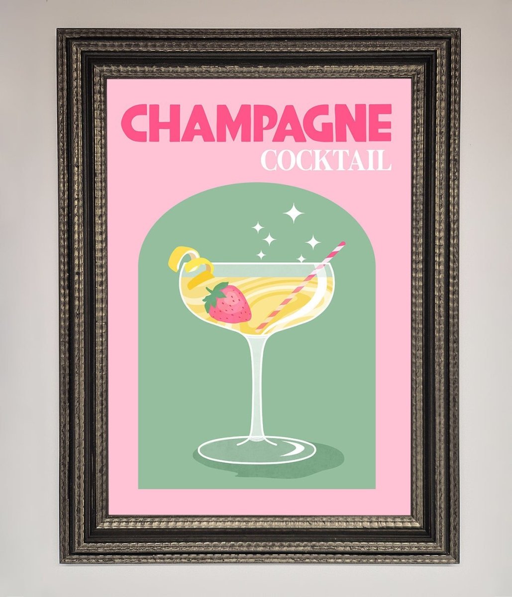 Champagne Cocktail Framed Poster-17