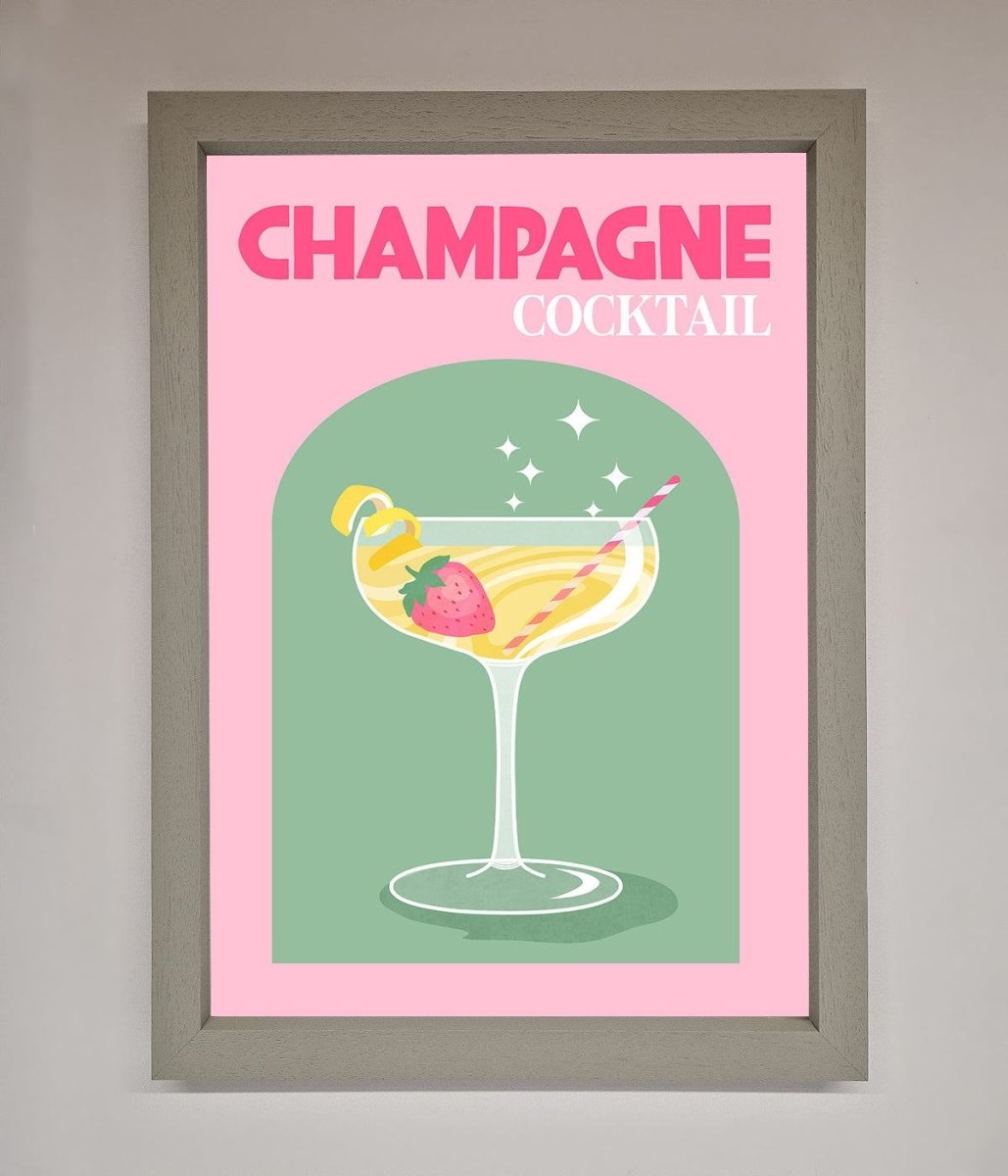 Champagne Cocktail Framed Poster-3