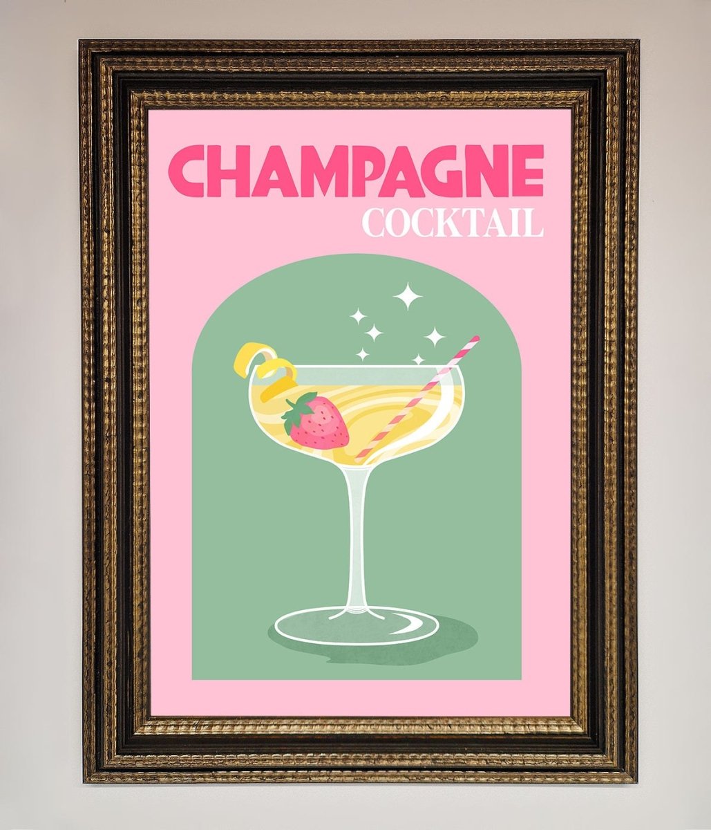 Champagne Cocktail Framed Poster-18