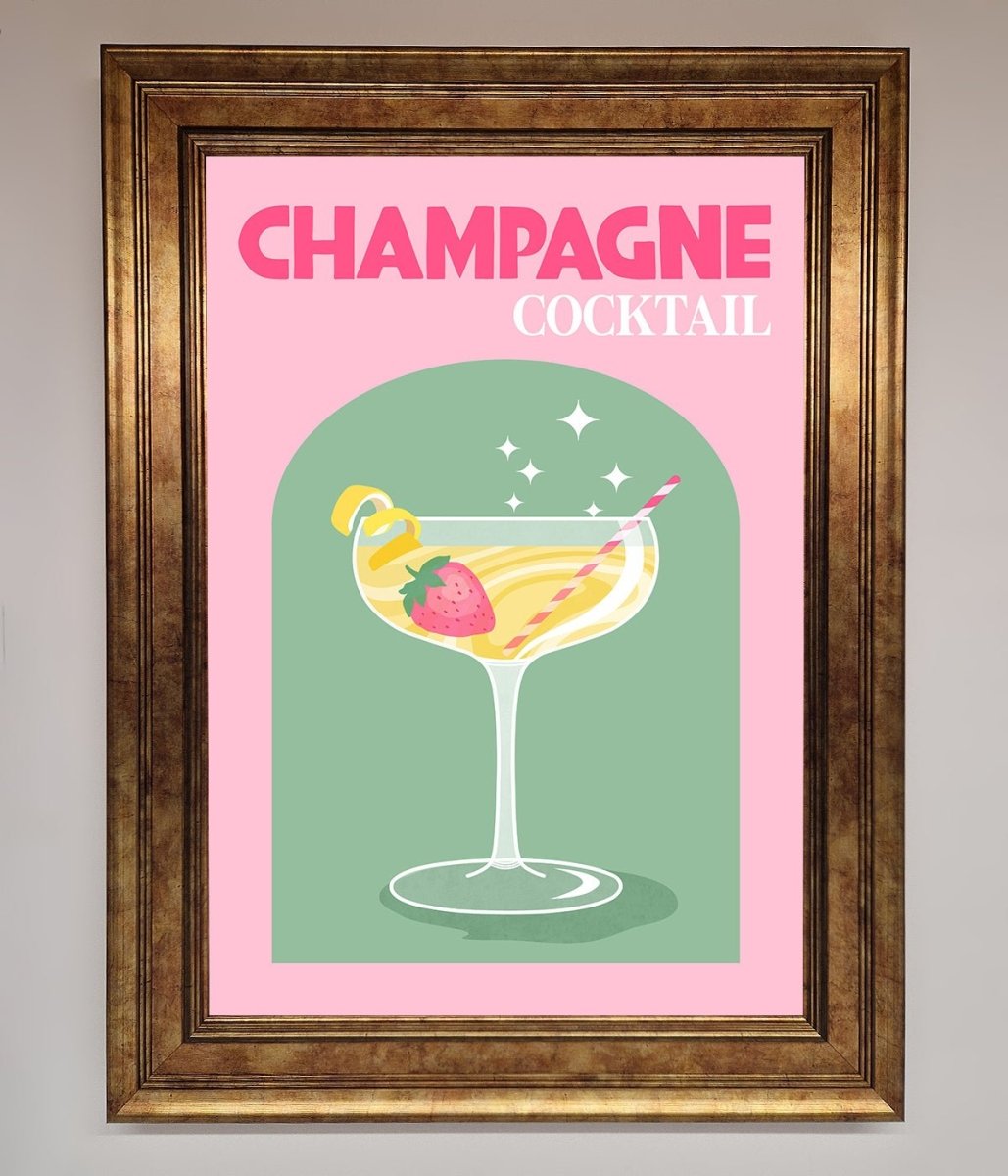 Champagne Cocktail Framed Poster-7