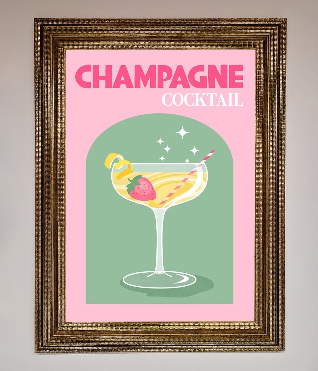 Champagne Cocktail Framed Poster-15