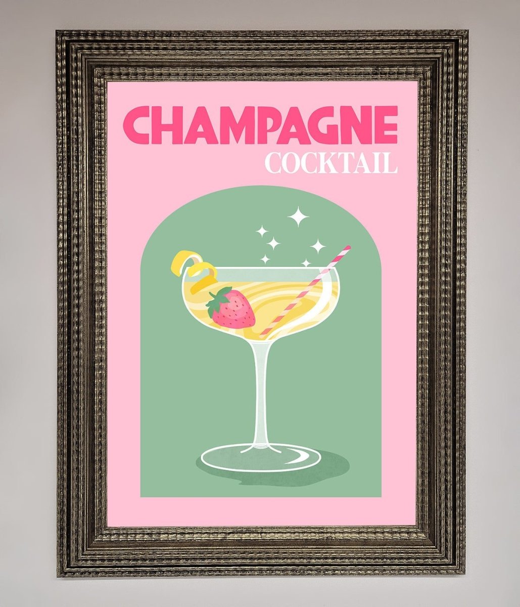 Champagne Cocktail Framed Poster-16